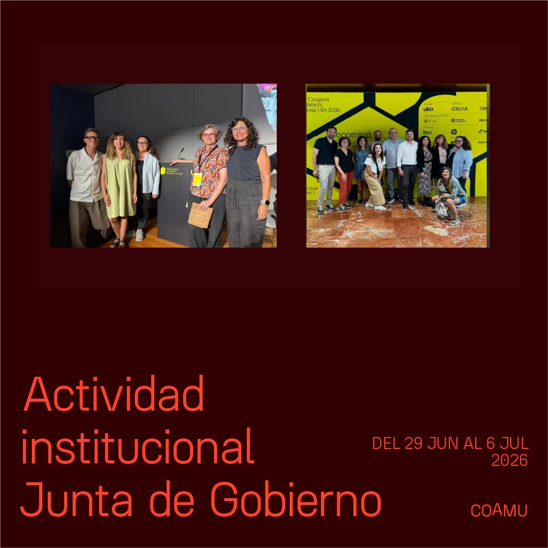 Actividad institucional junta de gobierno del 30 de junio al 06 de julio de 2026