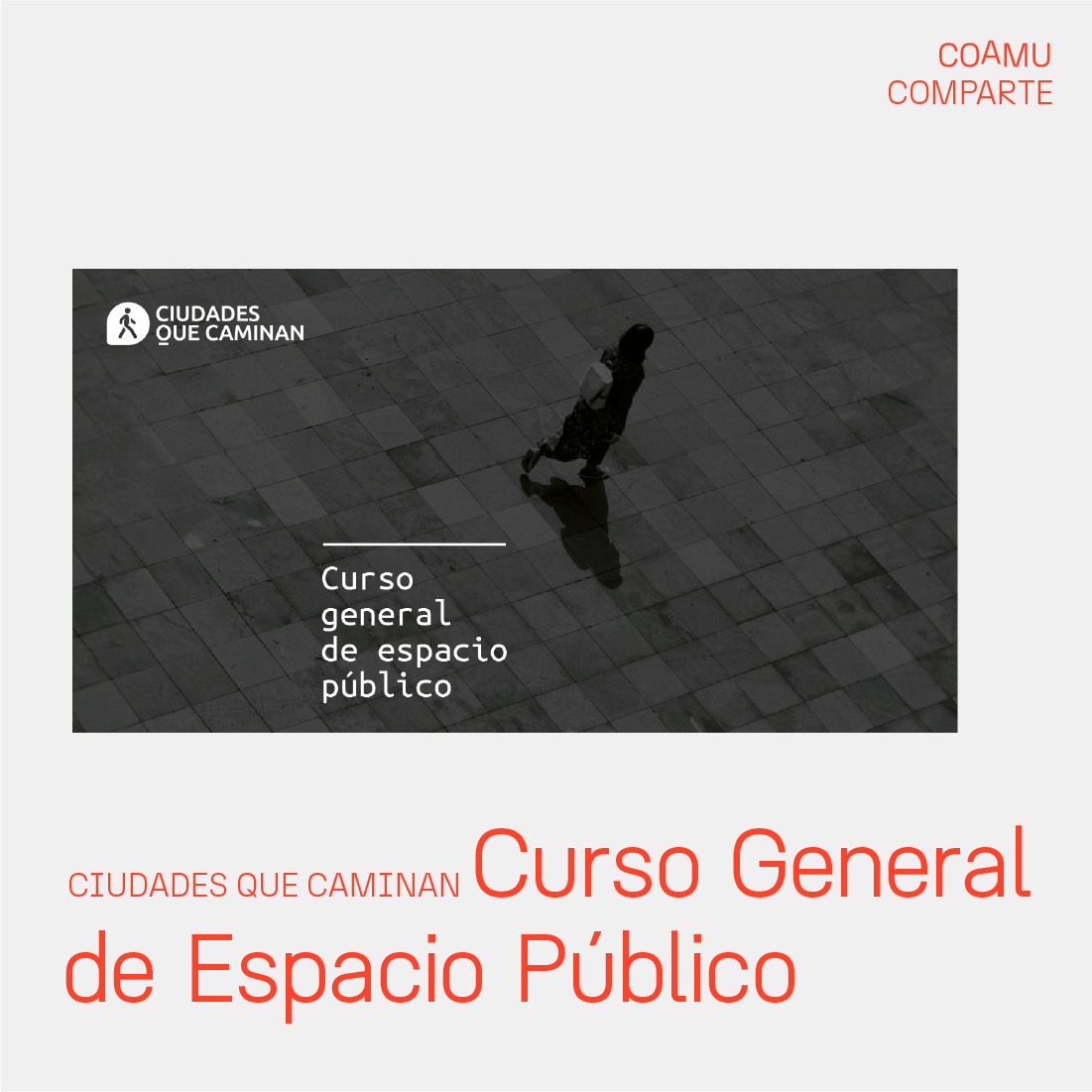 CURSO GENERAL DE ESPACIO P�BLICO ORGANIZADO POR LA RED DE CIUDADES QUE CAMINAN, 1 DE OCTUBRE A 20 DE DICIEMBRE DE 2026