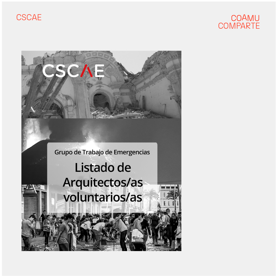 EL CSCAE CREAR� UN LISTADO DE ARQUITECTOS VOLUNTARIOS PARA PRESTAR ASISTENCIA T�CNICA EN SITUACIONES DE EMERGENCIA