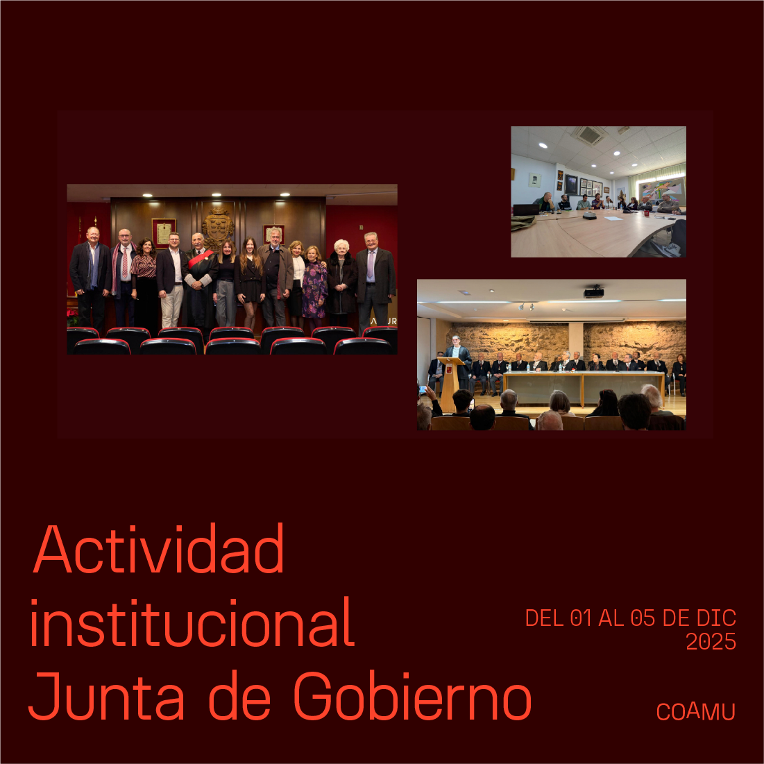 Actividad institucional junta de gobierno 01-05 diciembre