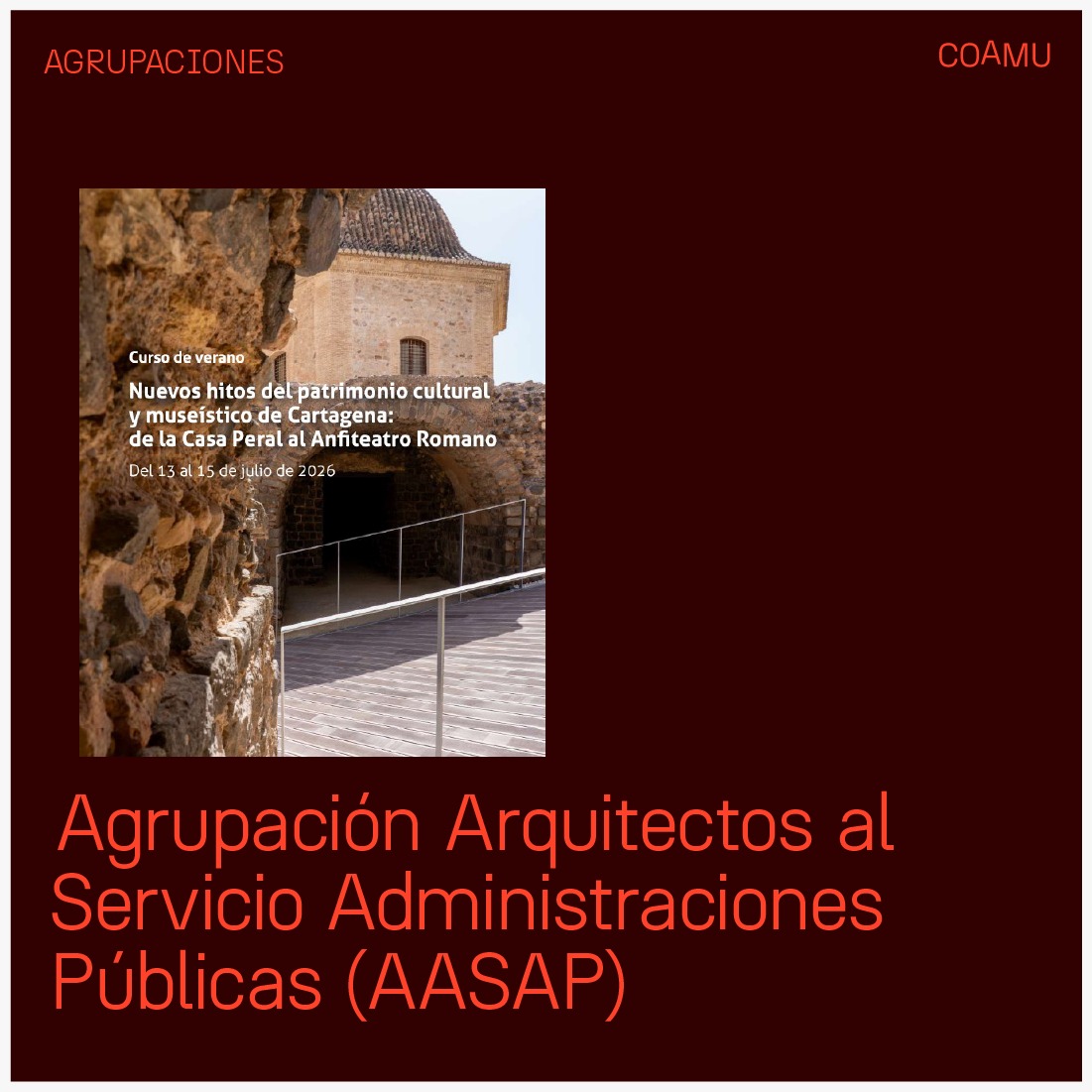CURSO NUEVOS HITOS DEL PATRIMONIO CULTURAL Y MUSE�STICO DE CARTAGENA 